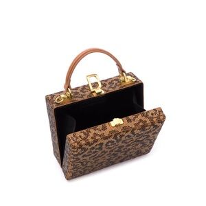 NEW BRANDON BLACKWOOD KENDRICK TRUNK IN CRYSTAL LEOPARD